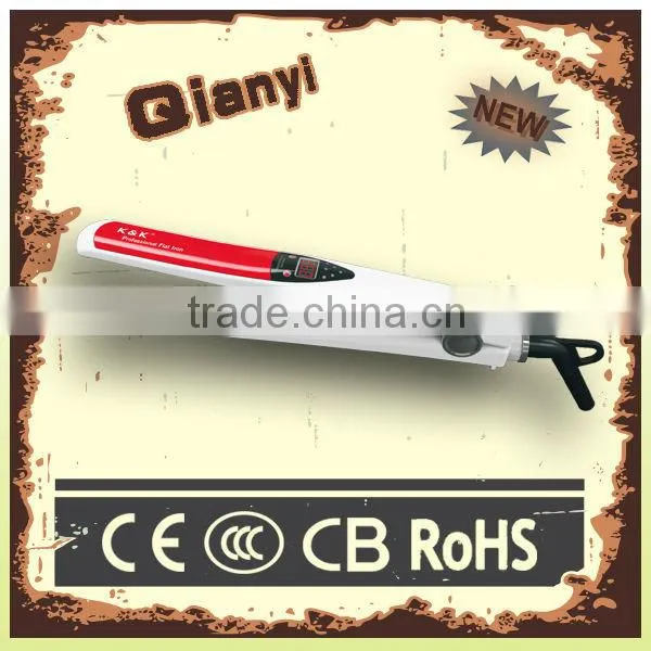 Qian Yi QY-1021 Professional Titanium Hair Straightener Flat Iron With Ceramic MCH Heating