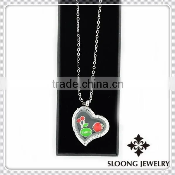 Fashion Pendant Charm Locket Living Memory Heart Necklace photo-3