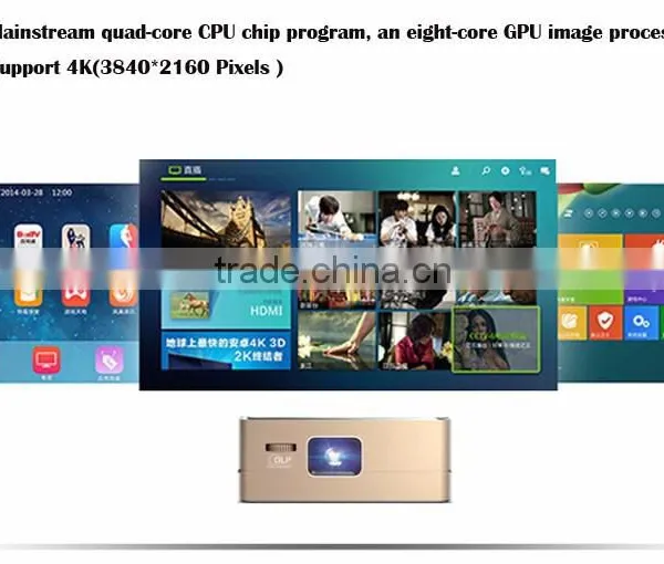 2015 Fashinable Design Wireless Outdoor Camping Dlp Link 3d Home Theater 4K Pico Mini Led Projector photo-4