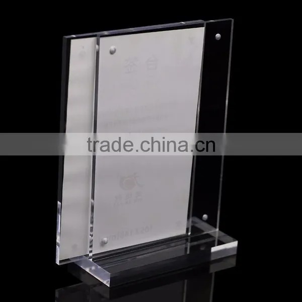 Bulk Stocked Hotel Restaurant Desktop Acrylic b4 Sized Display Folders (XJJD24) photo-2