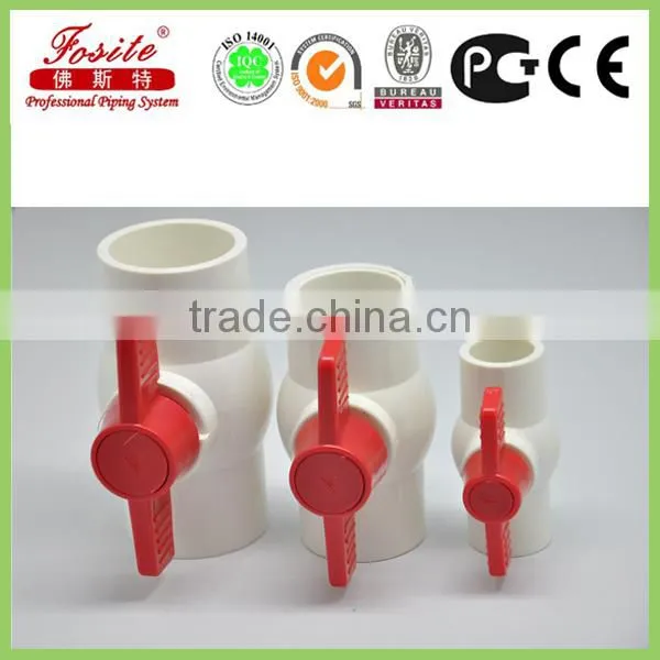 White Pvc Ball Valve Dn20 With Female Thread photo-3