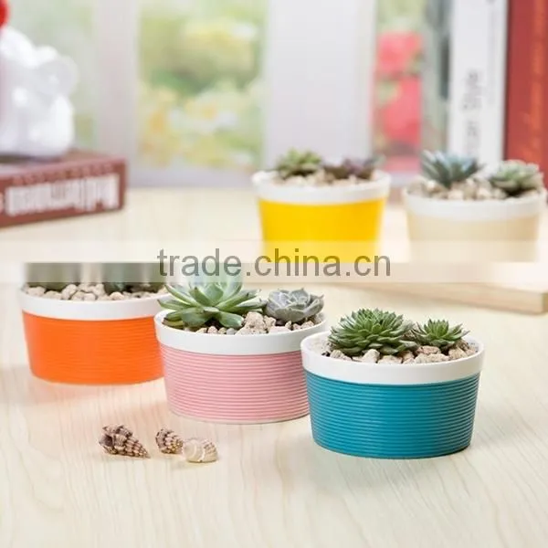 2016 New Special Design Indoor Small Colorful Ceramic Planter photo-2