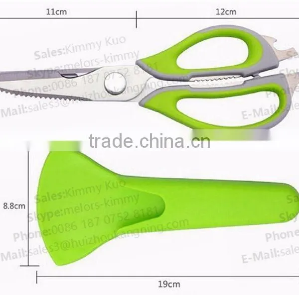 High Quality Safety Kitchen Scissor Stainless Steel Cutting Scissor TPR Scissor photo-3