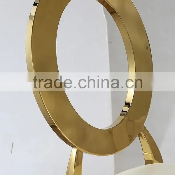 Cheap Price China Wholesale Golden Stainless Steel Dining Chair photo-3