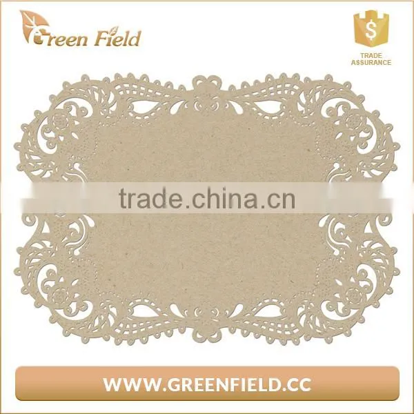 Green Field Leather Like Double Washable Kraft Paper Placemat photo-3