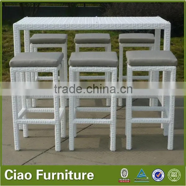 White Rattan Bar Furniture Cheap Bar Stools photo-3