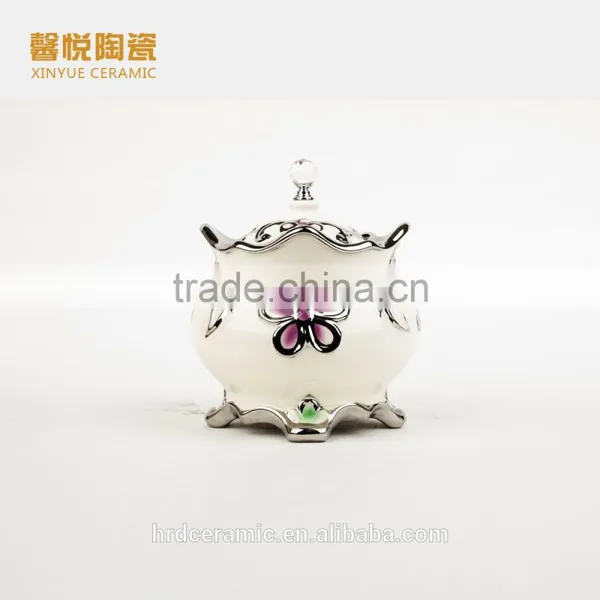 Factory Hot Sale Smoking Clear Ashtray, High Electroplating Ceramic Ashtray photo-2