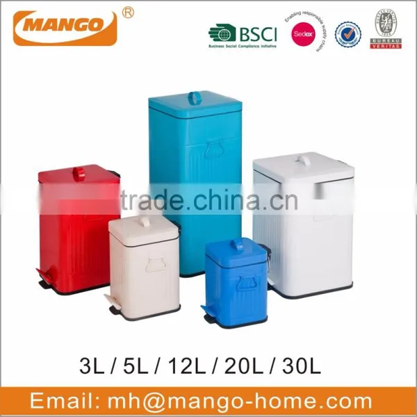 Colorful Powder Coating Metal Pedal Dust Bin photo-5