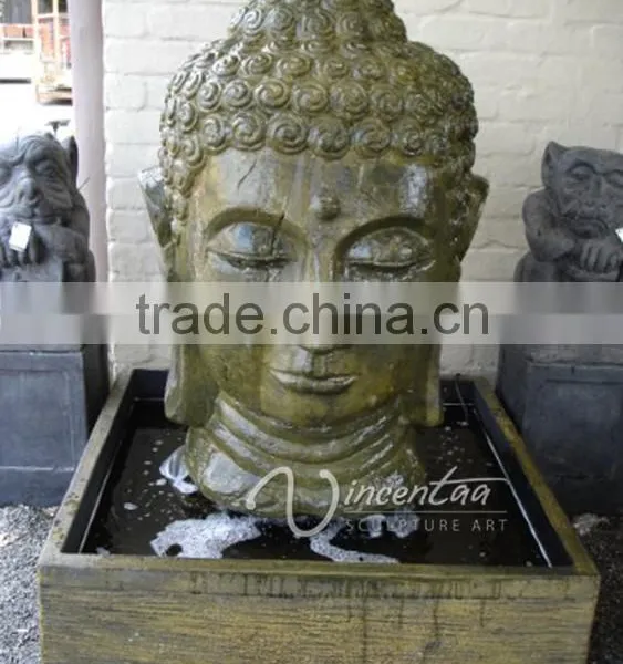 Fengshui Decoration Waterfall Natural Stone Buddha Face Fountain photo-2