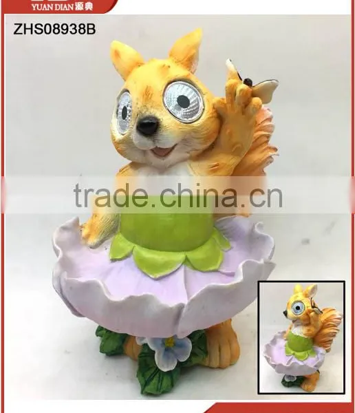 Resin Home Decor Rabbit Bath for Bird, Solar Garden Light photo-5