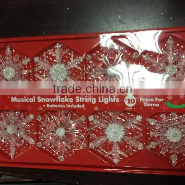 Plastic LED 7colors Changing Snowflake Music Changing Led Strip Light photo-2