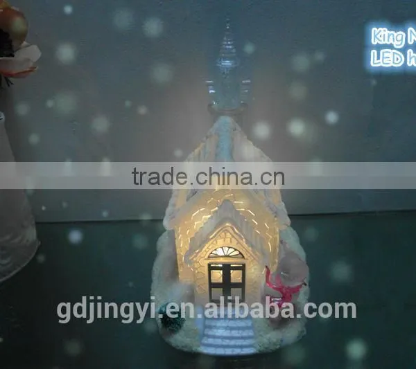 2015Dongguan Acrylic 7inch Snow House With LED Color-changing Light photo-5