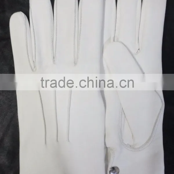 White Leather Gloves photo-3