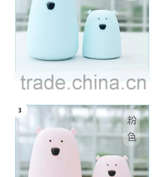 Portable Touch Sensor Rechargeable Cute Bear Silicone Led Night Light photo-6