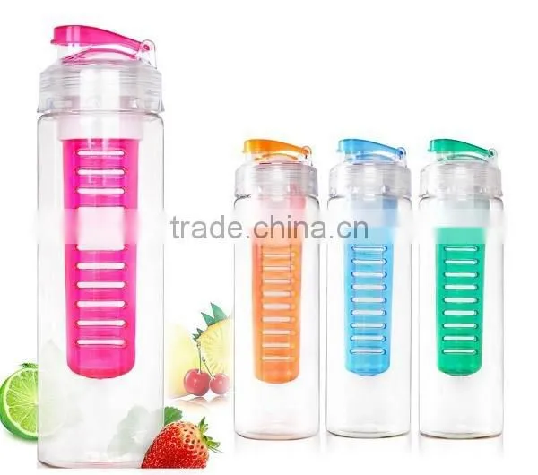 Tritan Plastic BPA Free Fruit Infuser Water Bottle 700ml photo-3