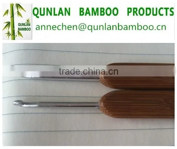 Bamboo Handle Metal Crochet Hooks Kitting Needle photo-2