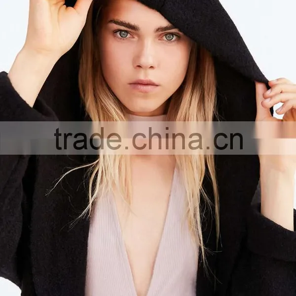 Cozy Hooded Open Longline Sweater Coat Oversized Fit Women's Winter Long Mature Coat Latest Design photo-6