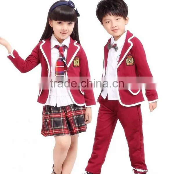 New Fashion 100% Cotton Primary School Uniform Designs