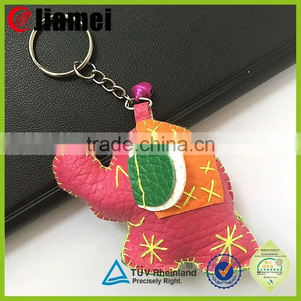 Keyring Leather Factory Cheap Custom Made Soft pu Leather Keychain photo-4