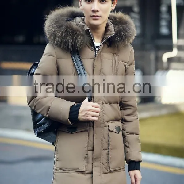Custom Warm Fur-collar Slim Fit Casual Jacket Unisex Parka Cotton Padded Winter Jacket photo-2