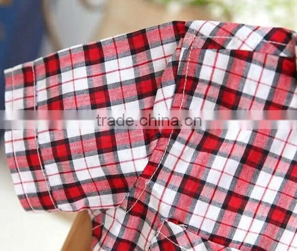 2015 Summer Boy's Short Sleeve Shirts Children Checked Shirts Latest Styles of Boys Shirt Blouse photo-4