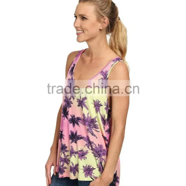 Women Clothing Summer Tie-dyeing Workout Vests Waistcoats Women Fitness Lady Tank Tops for Sale photo-3