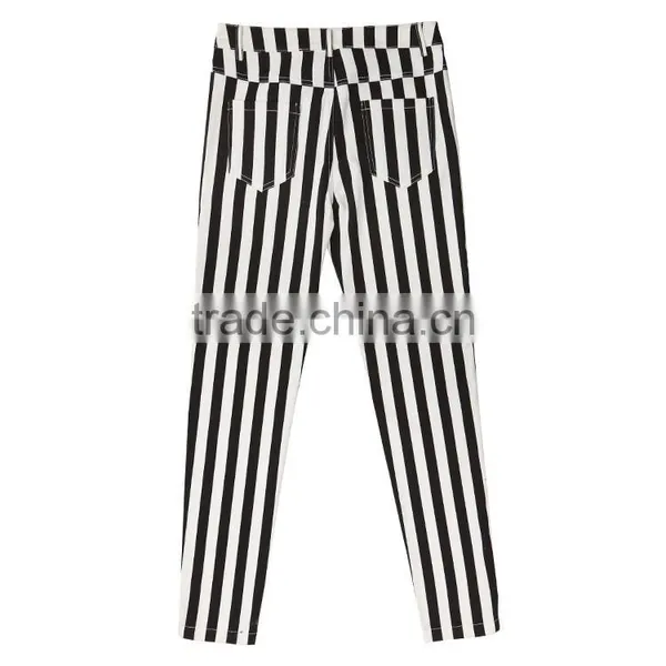 2015 New Design Zebra Stripes Printed Ladies Trousers photo-2