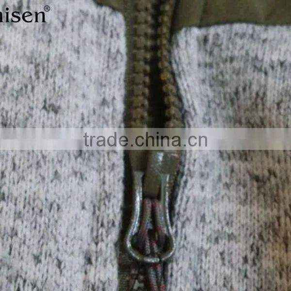Wholesale Polyester Pongee Panel Sweater Fleece Men Vest photo-3