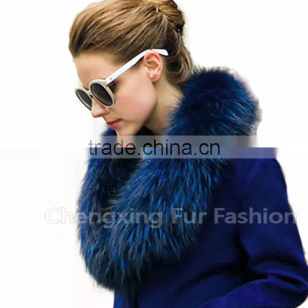 COLLAR-R1A Super Quality Elegant Lady Real Raccoon Fur Fashion Collar photo-5