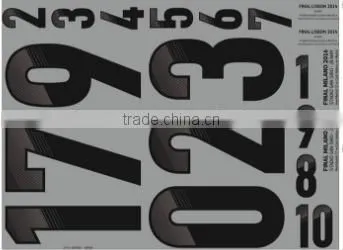 Custom Heat Transfer Sticker Plastisol Heat Transfer Iron on Jersey Number Sheet photo-3