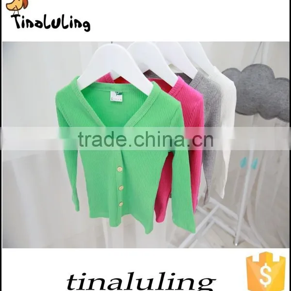 2015 New Style Candy Color Plain Kids Cardigans photo-4