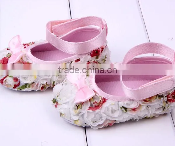 2014 New Baby Product Girls Lace Flower Cotton Infant Baby Shoe Newborn Lace Baby Shoes for Girls photo-6