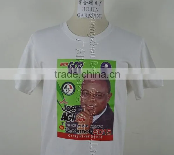 10 Years Factory Custom Cheap White Color Election Campaign T-shirts photo-3