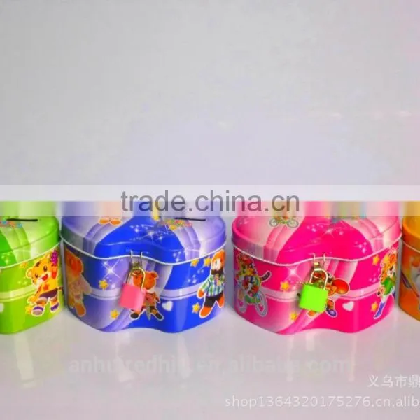 Redhill Personality Double Heart Shape Saving Cans,money Boxes,metal Can photo-3