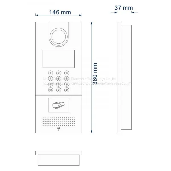 MS302C+MS100C 10 Inch IP Based Video Doorphone System Apartment Building Intercom System photo-4