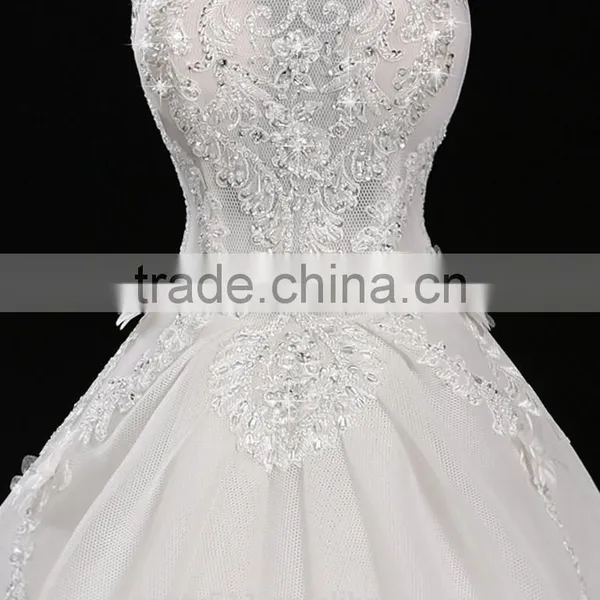 Strapless Lace Mermaid Color Wedding Dress Bridal for Bride Sleeveless Sexy Bridal Dress F13201 photo-2