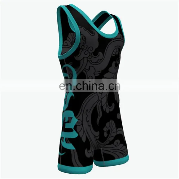 Mens Wrestling Singlets Printed by Sublimation photo-2