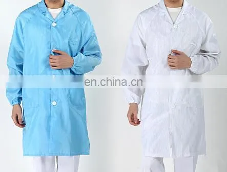 Esd Non-woven Antistatic Lab Coats for Polyester Disposable Cleanroom Anti-static Coverall Antistatic Garment photo-2