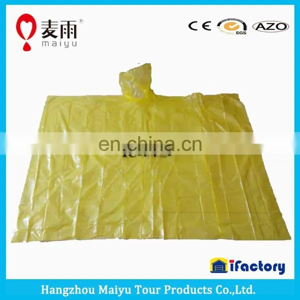 Hot Sell Full Printing Logo Plastic Rain Poncho