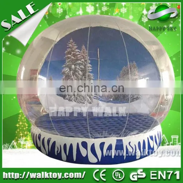 HI New Design Christmas Inflatable Human Size Snow Globe,Transparent Inflatable Decoration Snow Globe photo-3