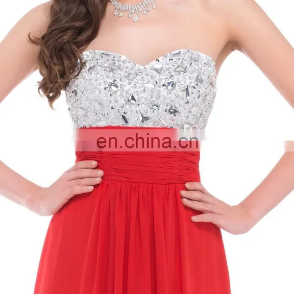 2015 Grace Karin Stocks Sleeveless Beads Sexy Backless Chiffon Prom Dress Pink CL3424-2# photo-5