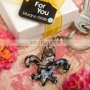 Murano Collection Fleur de lis keychain