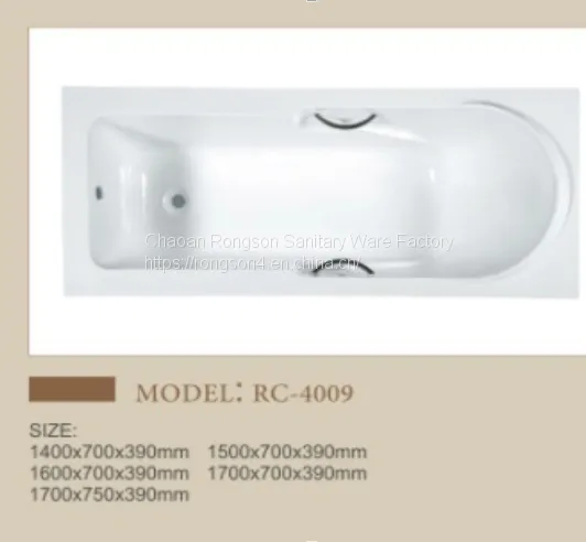 Wholesale Euro Hotel Home Apartment Good Sale Design Bathroom White Drop in Acrylic Tube in Cheap Price photo-3