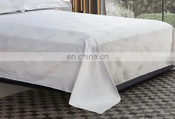 Feather Jacquard 100 Cotton Bed Sheets for Hotels photo-5