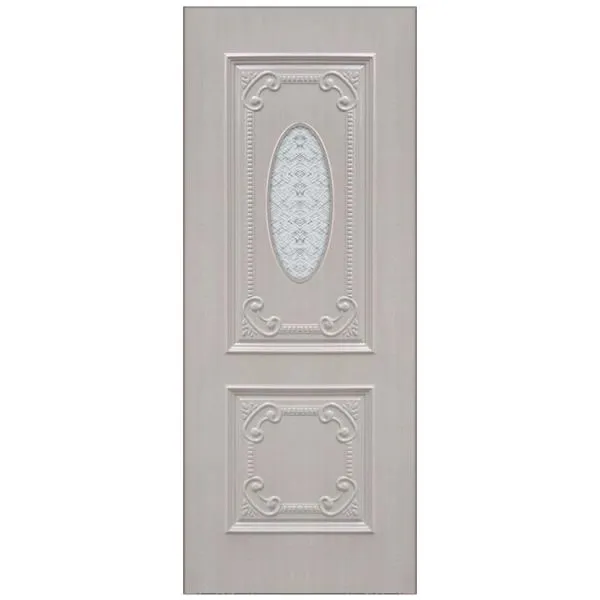 Hot Sales Pvc Waterproof Wpc Door Skin With Glass Design photo-4