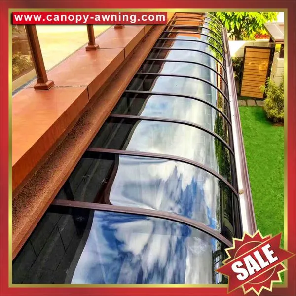 Aluminum Aluminium Metal pc Outdoor Balcony Gazebo Patio Canopy Canopies Cover Awning Shelter Polycarbonate for Sale photo-4