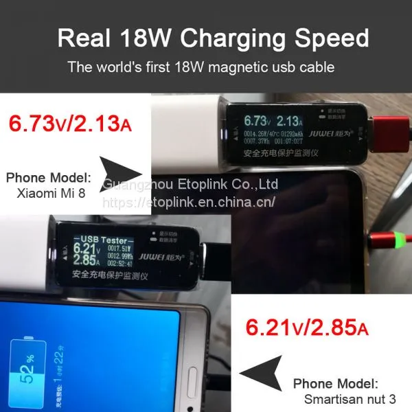 1M Magnetic Charge Cable , Micro USB Cable For IPhone XR XS Max X Magnet Charger USB Type C Cable LED Charging Wire Cord photo-2