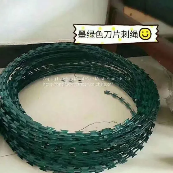 Razor Barbed Wire/ Razor Wire/razor Blade Wire Fence，Galvanized and PVC Coated，Barbed Wire photo-4