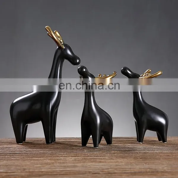 Creative Cute Ceramic Fawn Decoration Children's Desk Decoration Ornaments photo-6