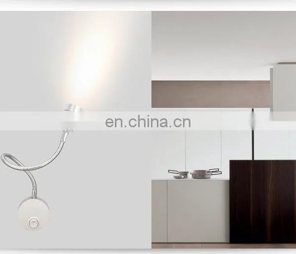 Led 1w 110v 220v Wall Mounted Hotel Bedroom Bed Headboard Warm White and Cool White Reading Lamp photo-6